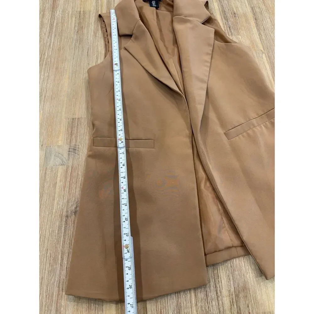 Sincerely Jules Brown Vest Blazer Size Small - Picture 4 of 9